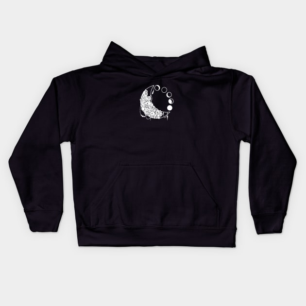 Phases of the Moon Kids Hoodie by TheArtsthete